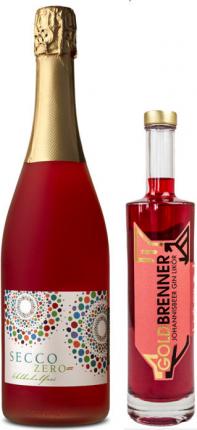 Secco Zero trifft GinLikör 1 Fl. Bickensohler Secco Zero 0,75-l & 1 Fl. Gineffect GinLikör mit Johannisbeere 0,5-l 